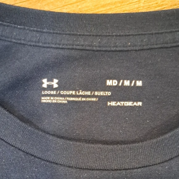Under Armour Navy Long Sleeve with Logo - Picture 2 of 3